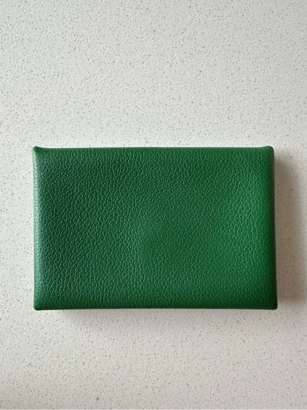 Hermès Calvi  Card Holder in Green Leather Authentic Excellent Condition - Picture 2 of 6